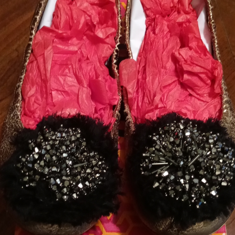 Tory Burch POM-POM Ballerina Flats 7.5 M